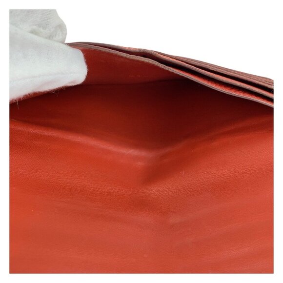 HERMES Red Leather Wallet - Picture 8 of 10